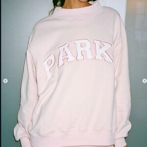 Parke varsity mockneck ballet pink